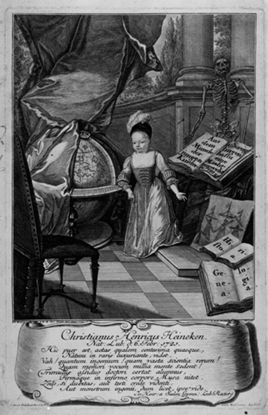 Johann Balthasar Probst, “Stich von Christian Heinrich Heineken” (1721–1725). He was known as the “prodigy from Lübeck.”