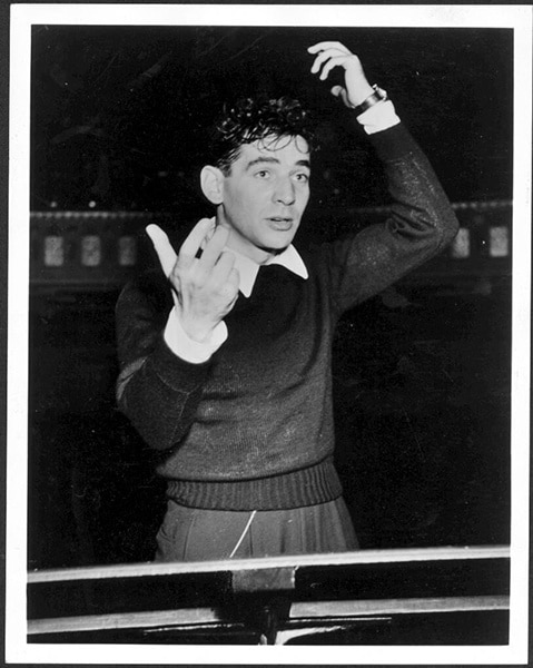 Bernstein conducting the New York City Symphony, 1945 • Photo Courtesy of Amberson Enterprises, Inc. © Library of Congress, Music Division