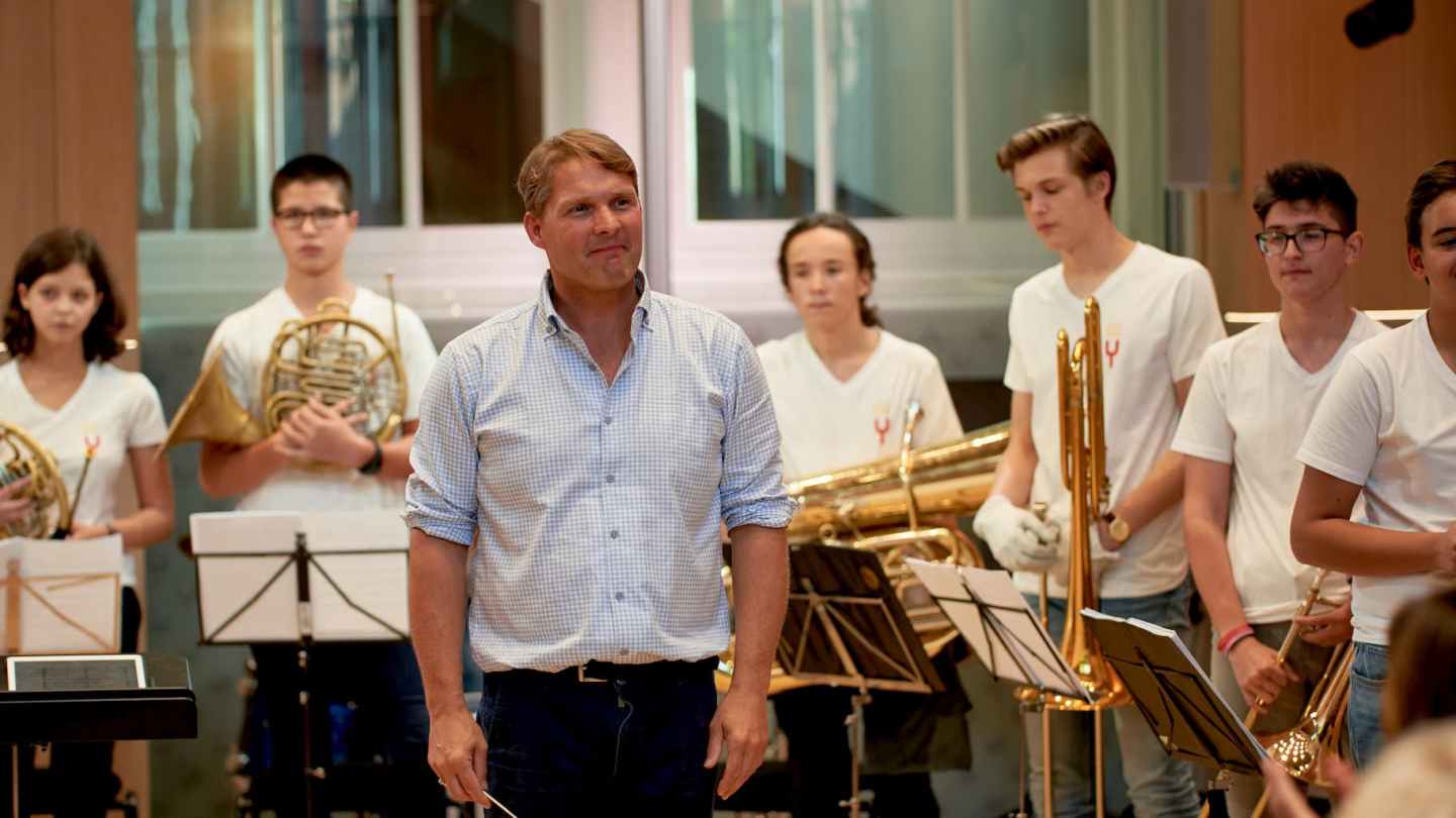 Royal Concertgebouw tubist Perry Hoogendijk and members of the brass section from Young 2019
