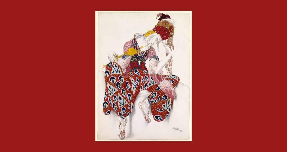 Costume sketches for Paul Dukas’ 1912 Poème dansé “La Péri” by the artist Léon Bakst (Public Domain)