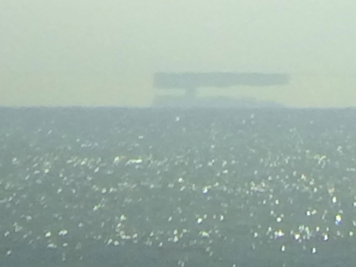 Fata morgana as seen off of Manhattan Beach