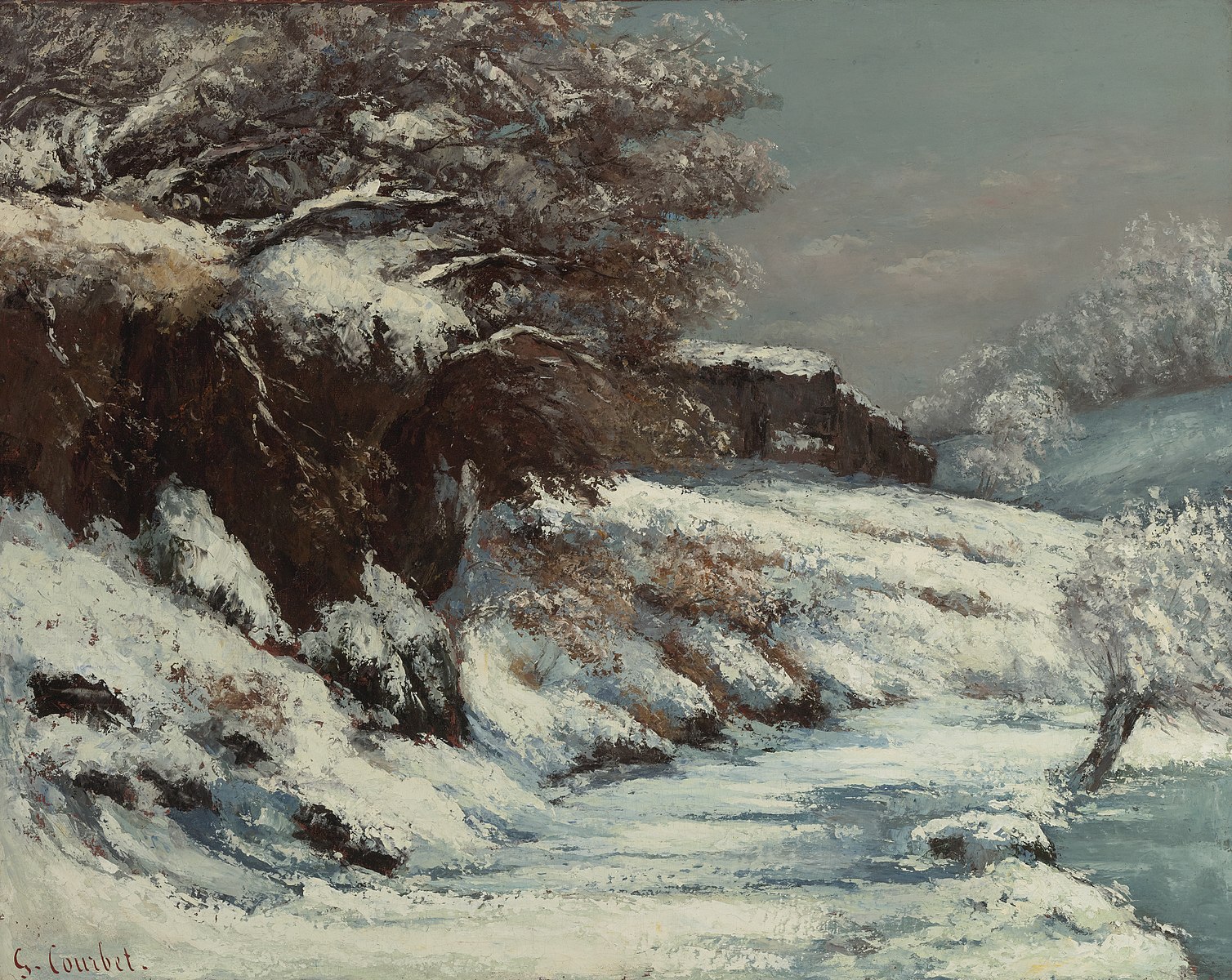 Picture Effet de neige by Gustave Courbet (Public Domain)