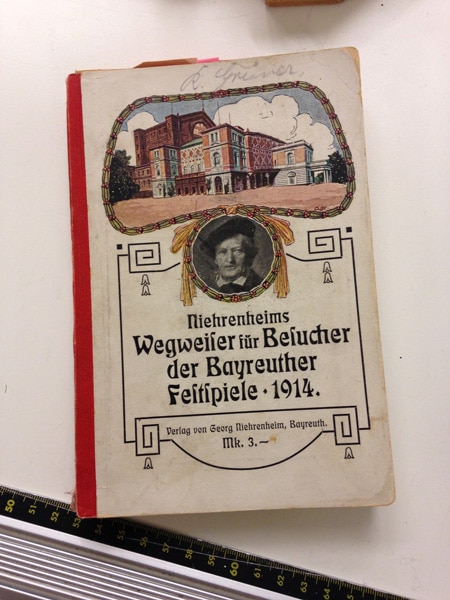 A Bayreuth Festival program from 1914, in the collection of the Schwules Museum • Photo Jeffrey Arlo Brown