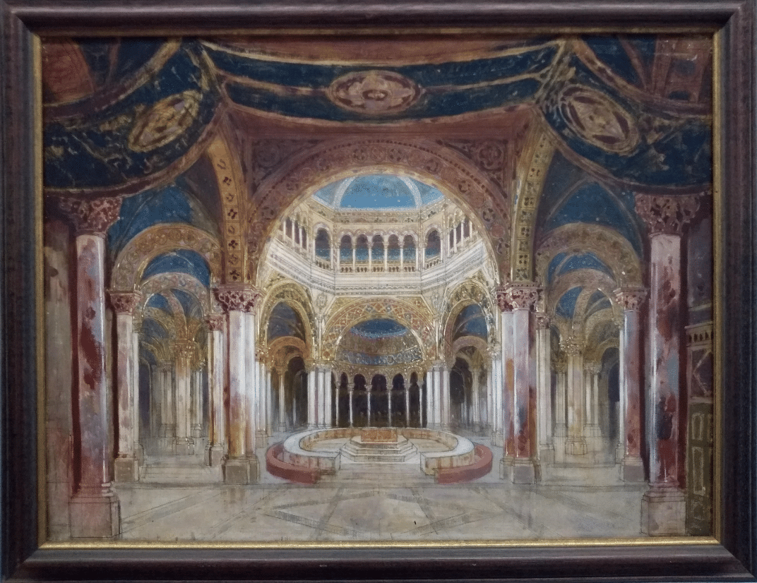 Max Brückner’s design for the Grail Temple in “Parsifal”